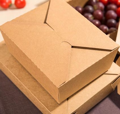กล่องอาหารกลางวันกระดาษไก่ทอด Takeaway สี่เหลี่ยม 900ml