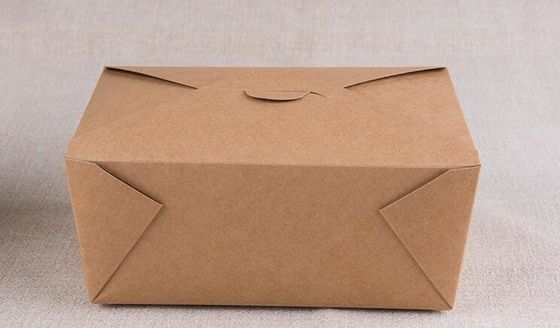 กล่องอาหารกลางวันกระดาษคราฟท์เคลือบฟิล์ม PE, กล่องบรรจุน้ำมันแบบใช้แล้วทิ้ง 1100 มล