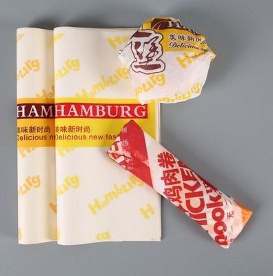 38g/45g OilProof Baking กระดาษขี้ผึ้งแฮมเบอร์เกอร์ไต้หวันข้าว Ball Wrapping Paper