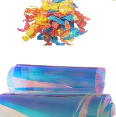 Wholesale Rainbow Film Natural PVC Candy Twist Sequin Film สําหรับบรรจุและตกแต่ง