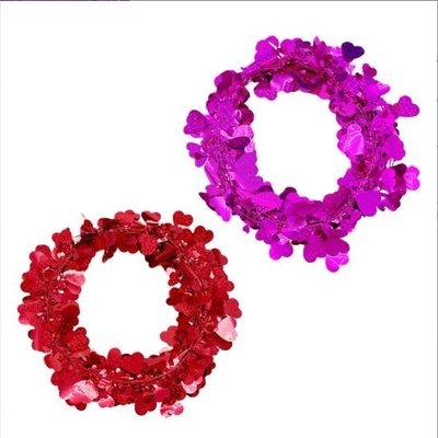 สายสีรักดึงดอกไม้ตกแต่ง วันวาเลนไทน์พวงมาลา