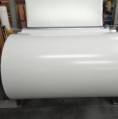 กระดาษผนัง PU สีขาวสีแข็ง ขาวสําหรับหลังของพลาเวอร์และแผ่น MDF กระดาษตกแต่งสําหรับเฟอร์นิเจอร์