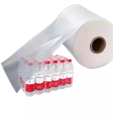 ผนังยับยับความร้อนแบบย่อยสลายทางชีวภาพ Roll PE Shrink Stretch Film สําหรับขวดแก้ว เครื่องดื่มเบียร์ น้ําดื่ม ผนังยับยับ