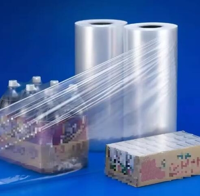 ผนังยับยับความร้อนแบบย่อยสลายทางชีวภาพ Roll PE Shrink Stretch Film สําหรับขวดแก้ว เครื่องดื่มเบียร์ น้ําดื่ม ผนังยับยับ