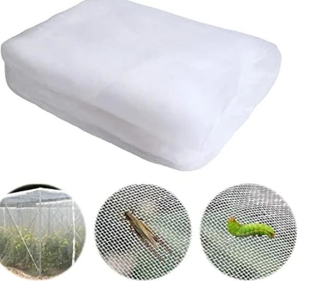 100% PE สีขาวใส สีเรือนกระจก Anti Insect Net สําหรับพืชและองุ่น