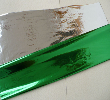 ฟิล์มโปรพีเลนโลหะสี / ฟิล์ม CPP อลูมิเนียม Mylar ที่สะท้อนแสง
