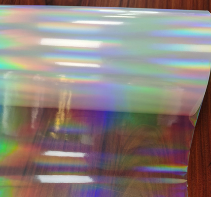 โฟลม Glitter สี 18um Holographic Bopp, โฟลม BOPP สูงแสงแนวราบ สําหรับบรรจุยา