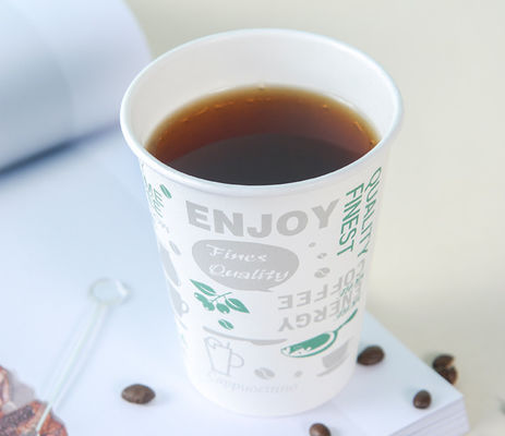 12oz 260 + 18pe ถ้วยกาแฟชานมเครื่องดื่มร้อนถ้วยกระดาษผนังเดียว